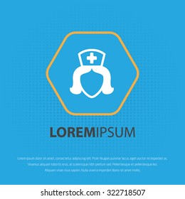 Medic woman minimal icon