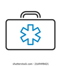 Medica Case Icon. Editable Bold Outline With Color Fill Design. Vector Illustration.