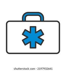 Icono de caso de Medica. Contorno de negrita editable con diseño de relleno de color. Ilustración vectorial.