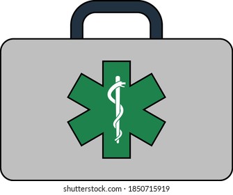 Icono de caso de Medica. Esquema Editable Con Diseño De Relleno De Color. Ilustración vectorial.