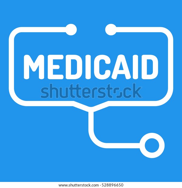 Medicaid Badge Stethoscope Icon Flat Vector Stock Vector (Royalty Free ...