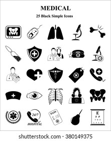 Medical 25 icons set for web and mobile 