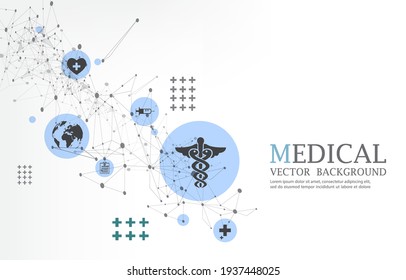 medical abstract vector polygon.icons medical design