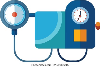 medical accessory, sphygmomanometer machine vector art illustration