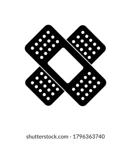Medical adhesive plaster, flat design