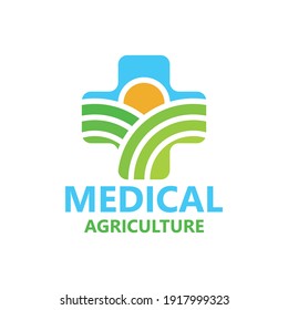 Medical agriculture logo template design