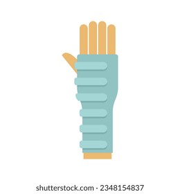 Medical aid bandage icon flat vector. Injury accident. Patient body isolated