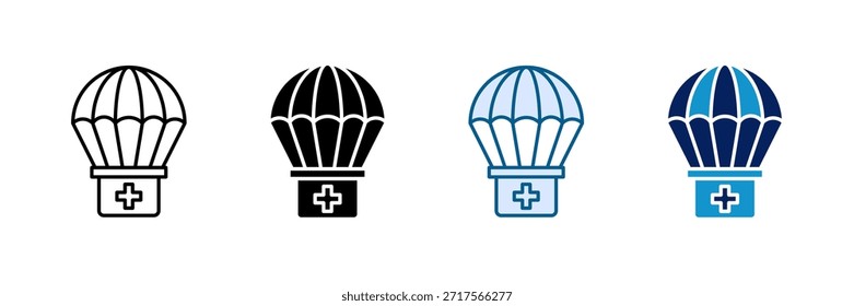 Conjunto de iconos de ayuda médica Colección de estilo múltiple