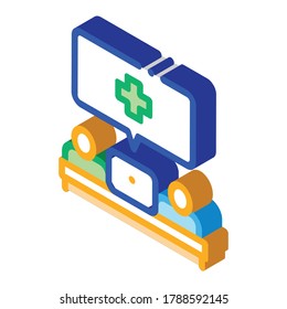 Medical Aid Icon Vector. Isometric Medical Aid sign. color isolated symbol illustration