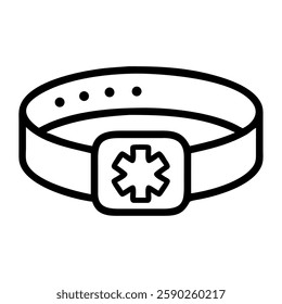 Medical alert bracelet icon for patient safety