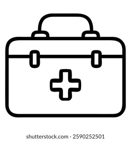 Medical alert first aid kit icon for emergency response