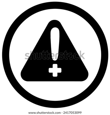 Medical alert icon. Medical condition.
