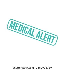 Medical Alert Rubber Stamp Vector Template