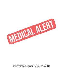 Medical Alert Rubber Stamp Vector Template