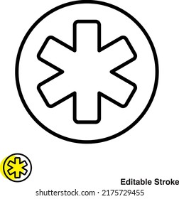 Medical Alert Vector Line Icon