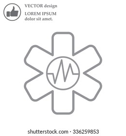 medical (ambulance) line icon
