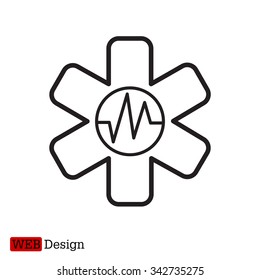 medical (ambulance) line icon