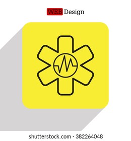 medical (ambulance) line icon