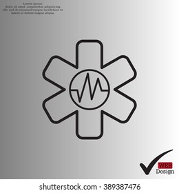 medical (ambulance) line icon