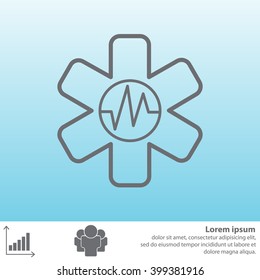 medical (ambulance) line icon