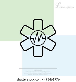 medical (ambulance) line icon