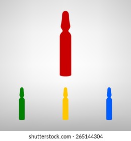 Medical ampoule icon - Vector 