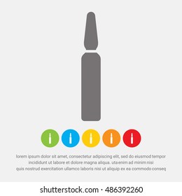 Medical ampule icon - Vector