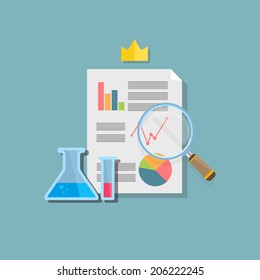 medical analysis. flat illustration