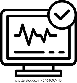 Medical Analysis Icon. Cardiogram Icon