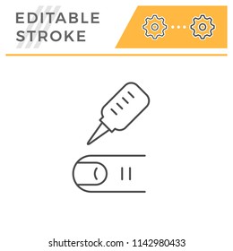 Medical analysis line icon