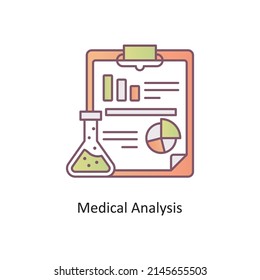 Medical Analysis vector Filled Outline Icon Design illustration. Medical And Lab Equipment Symbol on White background EPS 10 File