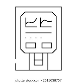 medical analyzer line icon vector. medical analyzer sign. isolated contour symbol black illustration