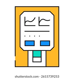 medical analyzer line icon vector. medical analyzer sign. isolated symbol illustration