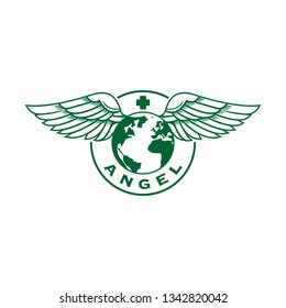 Medical Angel Globe Logo