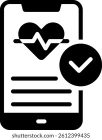 Medical App Icon Glyph Vector Illustration