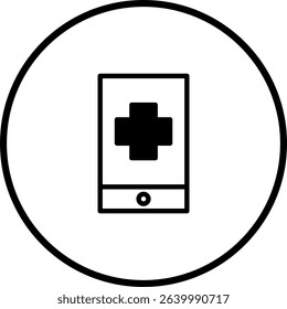 Medical app icon representing telemedicine and digital healthcare services concept
