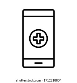 Imagen vectorial de icono de aplicación médica. Puede ser usado para medicina. Adecuado para aplicaciones móviles, aplicaciones web y medios impresos.