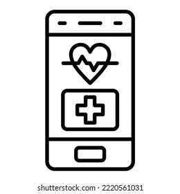 Medical App Symbol, Vektorbild. Kann auch für Web-Apps, mobile Apps und Printmedien verwendet werden.