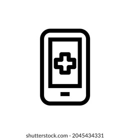 medical app Line icon for business website,apps, and many more
