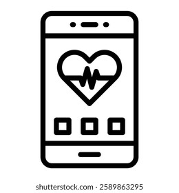 Medical App Line Icon Design For Personal And Commercial Use