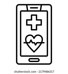 Icono vectorial de aplicación médica. Se puede usar para imprimir, móviles y aplicaciones web.