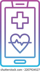 Medical App vector icon. Can be used for printing, mobile and web applications.