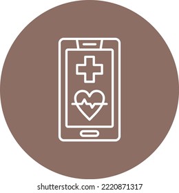 Icono vectorial de aplicación médica. Se puede usar para imprimir, móviles y aplicaciones web.