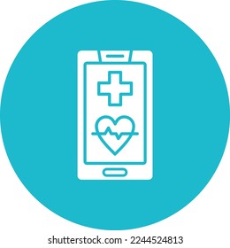 Icono vectorial de aplicación médica. Se puede usar para imprimir, móviles y aplicaciones web.