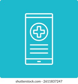 Medical App vector icon. Can be used for printing, mobile and web applications.