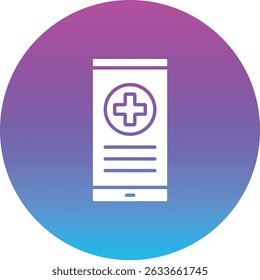 Ícone de vetor de Aplicativo Médico. Pode ser usado para impressão, aplicativos móveis e da Web.