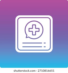 Vektorsymbol für die medizinische App. Kann für Druck-, Mobil- und Web-Anwendungen verwendet werden.