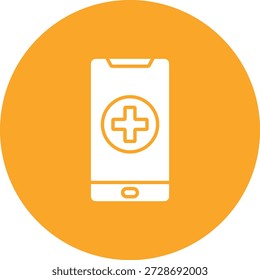 Icono del Vector del App médico. Se puede utilizar para aplicaciones de impresión, móviles y de Web.