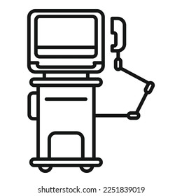 Medical apparatus icon outline vector. Patient machine. Care device