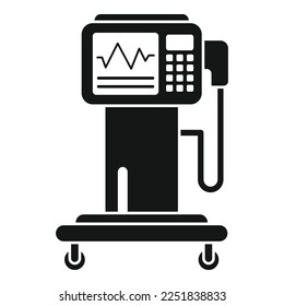 Medical apparatus icon simple vector. Patient machine. Care device